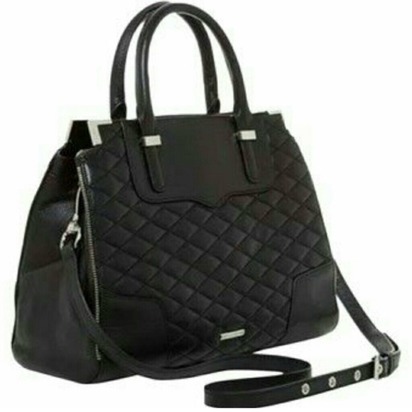 Rebecca Minkoff Handbags - Rebecca Minkoff Quilted Black Leather Satchel with Strap Handbag Purse